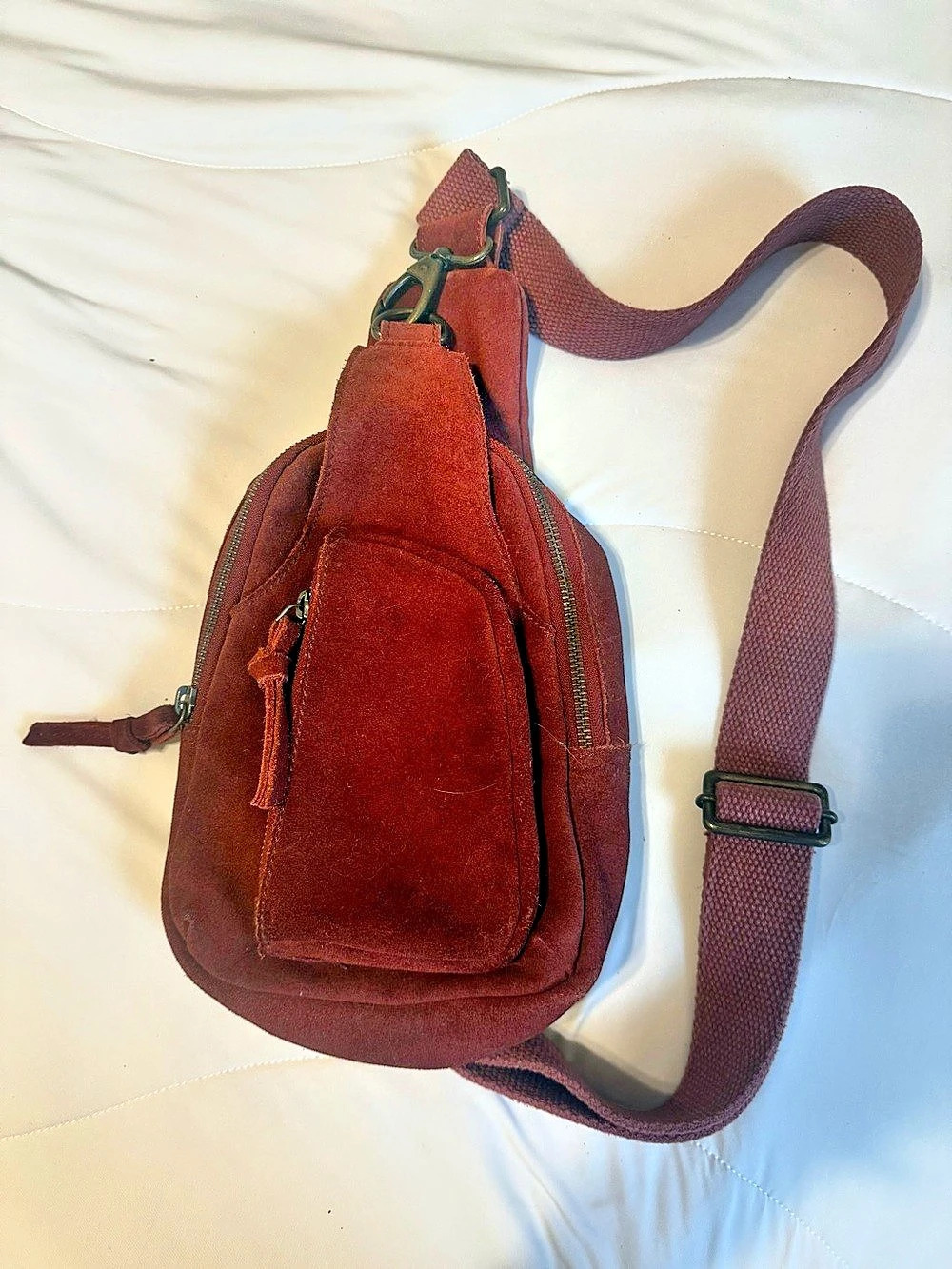 Free People 100% cow leather suede sling/crossbody bag